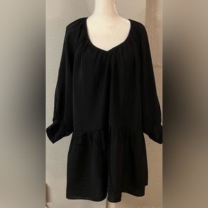 Oversized, relaxed fit H&M black dress.